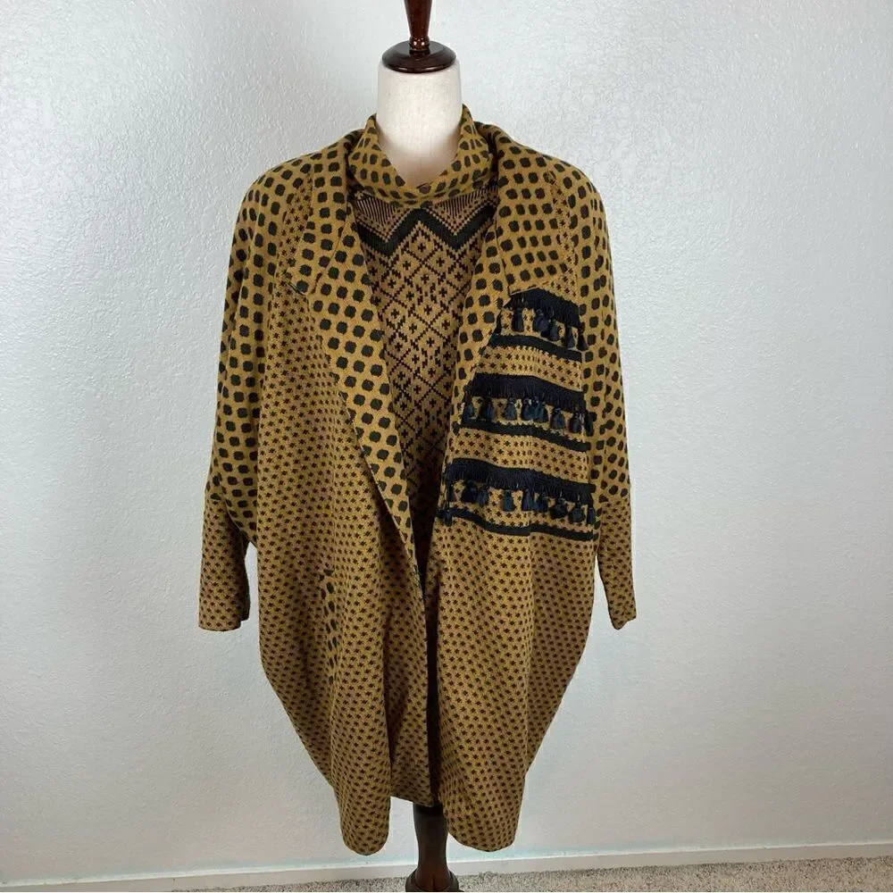Vintage EYRE Walker Boho tassel sweater bodysuit‎ set Size M* long sleeve READ